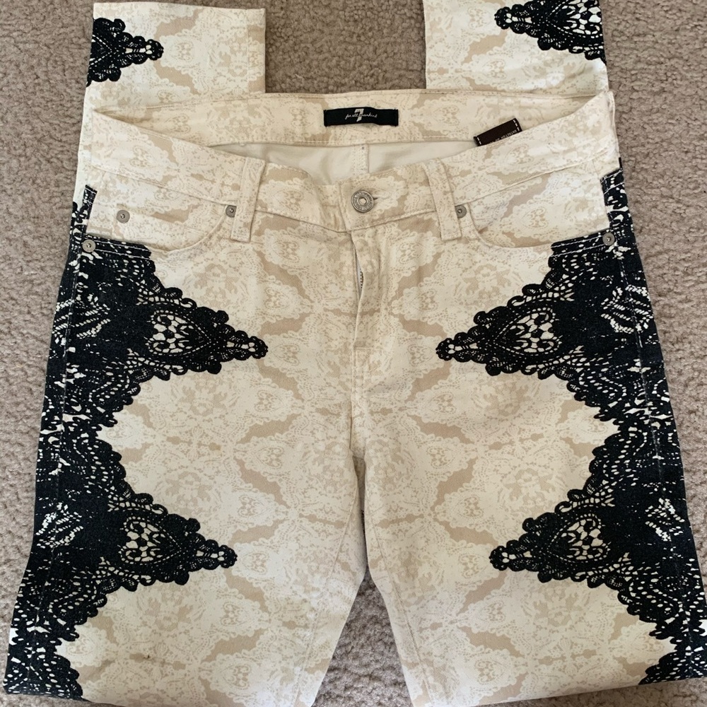 7 For All Mankind Printed Skinny